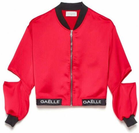 Gaëlle Paris Dames Elastische Logo Bomber Rood Dames