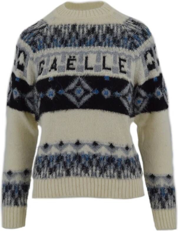 Gaëlle Paris Round-neck Knitwear Beige Dames