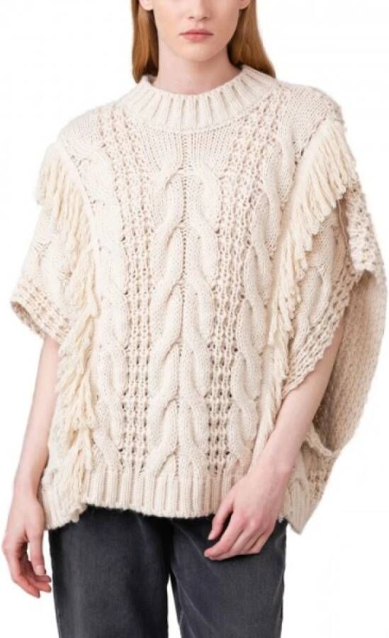 Gaëlle Paris Ronde hals gekweek Beige Dames