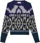 Gaëlle Paris Paarse Cropped Jacquard Pullover Multicolor Dames - Thumbnail 1