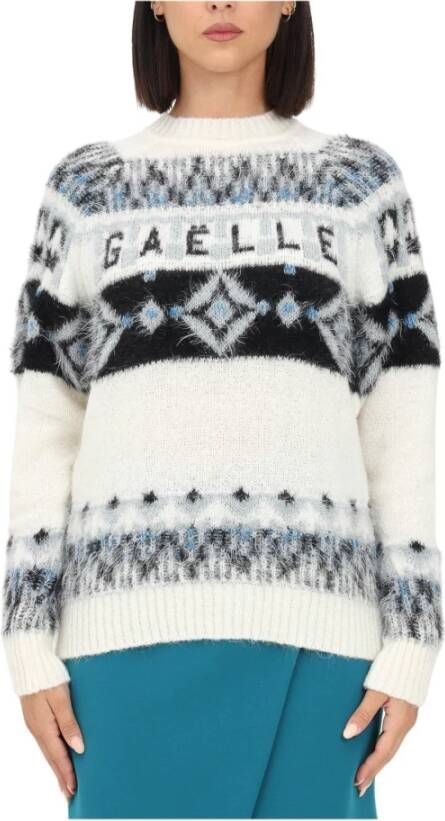 Gaëlle Paris Round-neck Knitwear Beige Dames