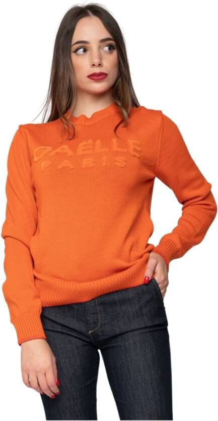 Gaëlle Paris Round-neck Knitwear Oranje Dames