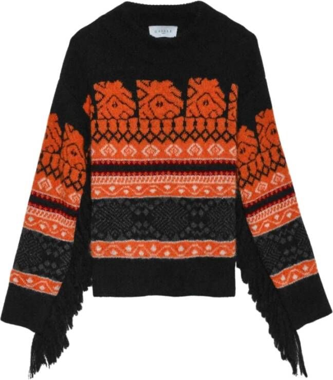 Gaëlle Paris Round-neck Knitwear Zwart Dames