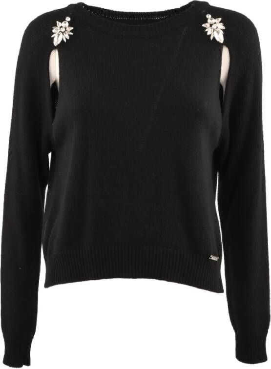 Gaëlle Paris Round-neck Knitwear Zwart Dames