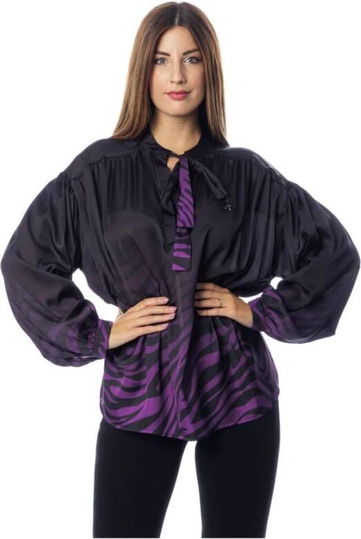 Gaëlle Paris Satijnen blouse Paars Dames