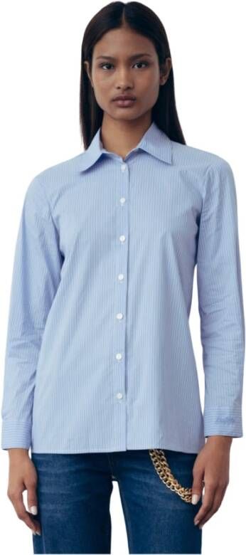 Gaëlle Paris Gestreepte Blouse Blue Dames
