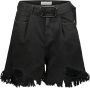 Gaëlle Paris Zwarte Dames Fringed Shorts met Afneembare Riem Black Dames - Thumbnail 1