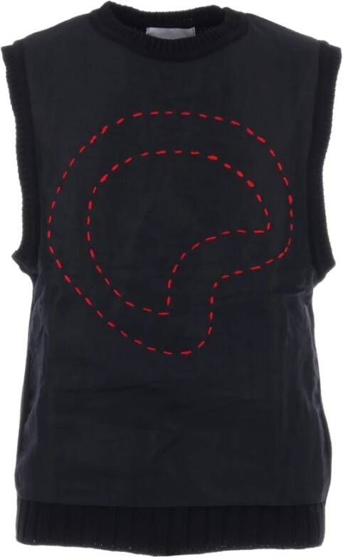 Gaëlle Paris Sleeveless Knitwear Zwart Heren