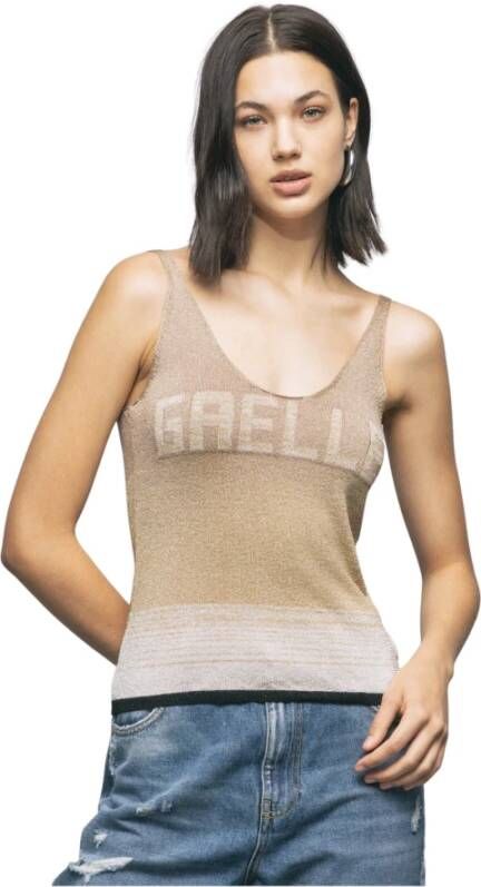 Gaëlle Paris Sleeveless Tops Beige Dames