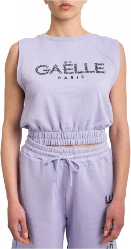 Gaëlle Paris Sleeveless Tops Paars Dames