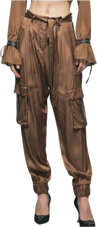 Gaëlle Paris Straight Trousers Bruin Dames