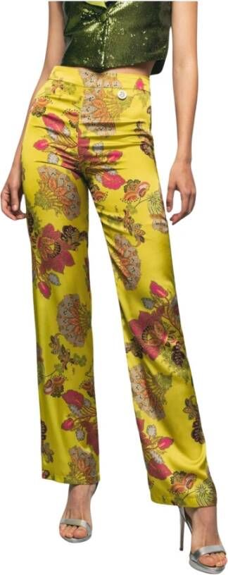 Gaëlle Paris Straight Trousers Geel Dames