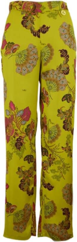 Gaëlle Paris Straight Trousers Yellow Dames