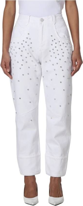 Gaëlle Paris Straight Trousers Wit Dames