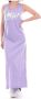 Gaëlle Paris Mouwloze Jurk met Logo Purple Dames - Thumbnail 2