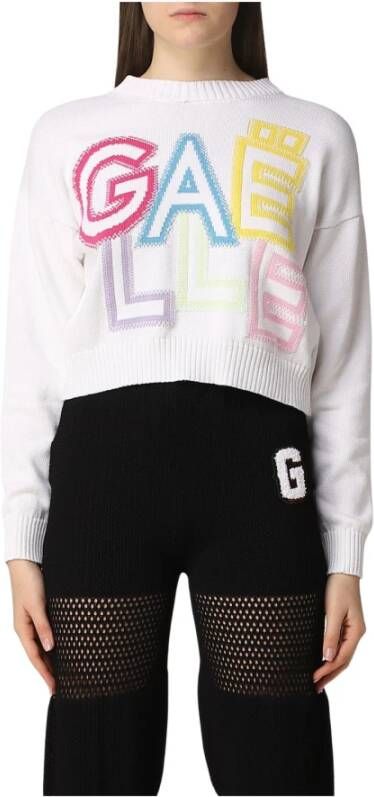 Gaëlle Paris Kleurrijke Logo Katoenen Trui Multicolor Dames