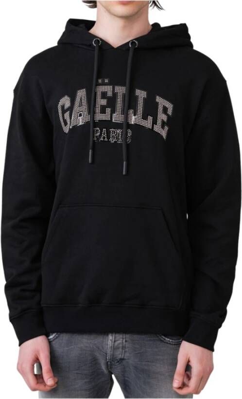 Gaëlle Paris Heren hoodie met studs logo Black Heren