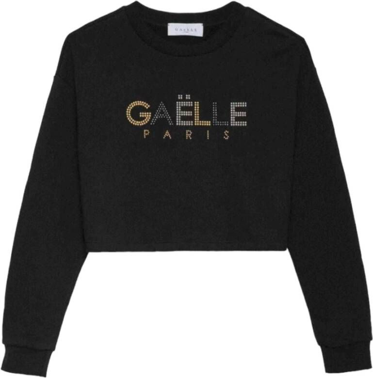 Gaëlle Paris Sweatshirt met ronde hals Black Dames