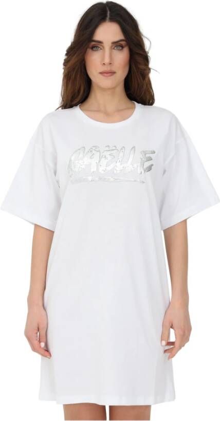 Gaëlle Paris T-shirtjurk Wit Dames