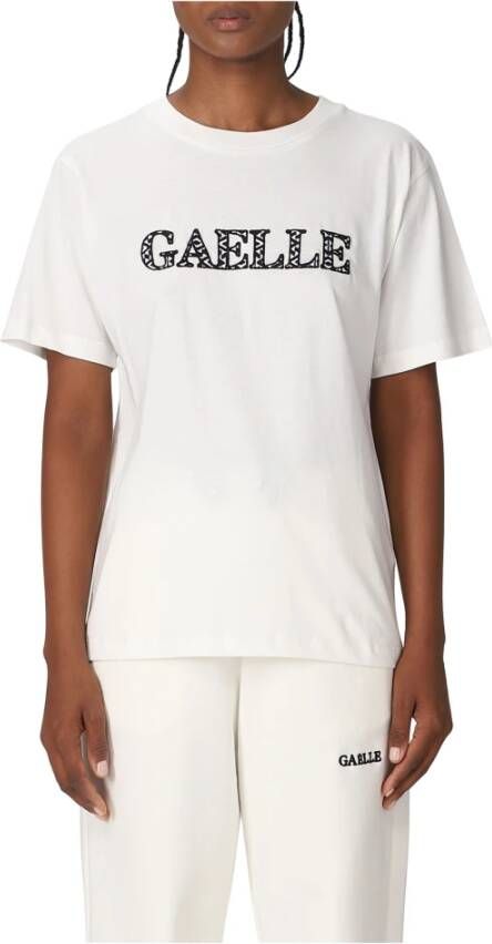 Gaëlle Paris Basis Ronde Hals T-Shirt White Dames