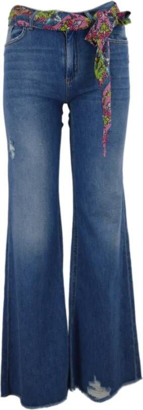 Gaëlle Paris Wide Jeans Blauw Dames