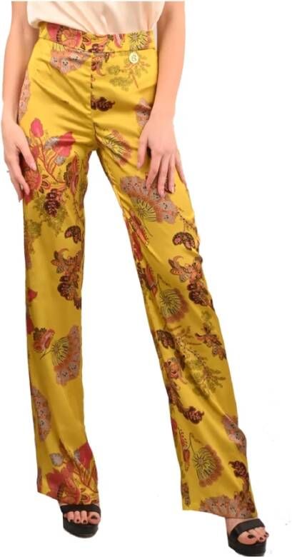 Gaëlle Paris Bloemen Palazzo Viscose Broek Multicolor Dames