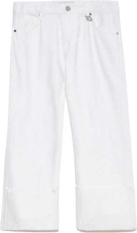 Gaëlle Paris Wide Trousers White Dames