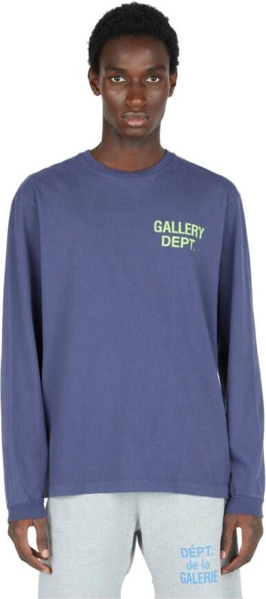 Gallery Dept. Bedrukt Logo T-shirt Blauw Heren