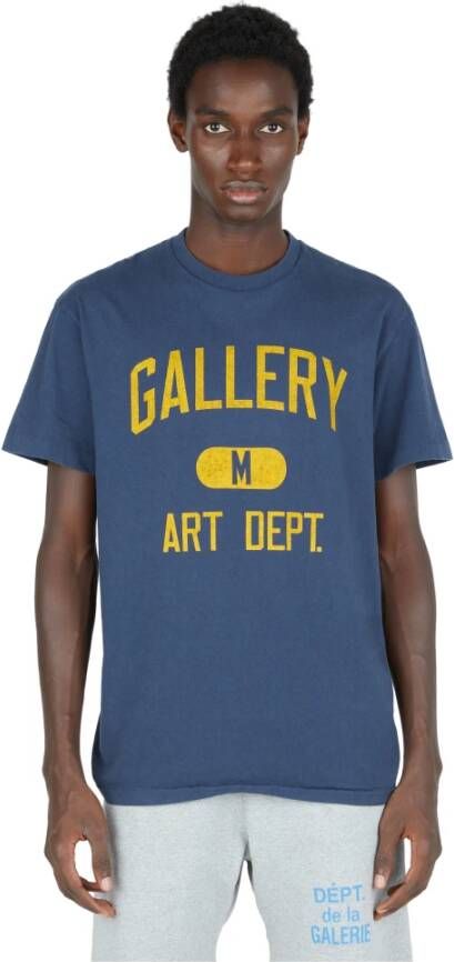 Gallery Dept. Bedrukt Logo T-shirt Blauw Heren
