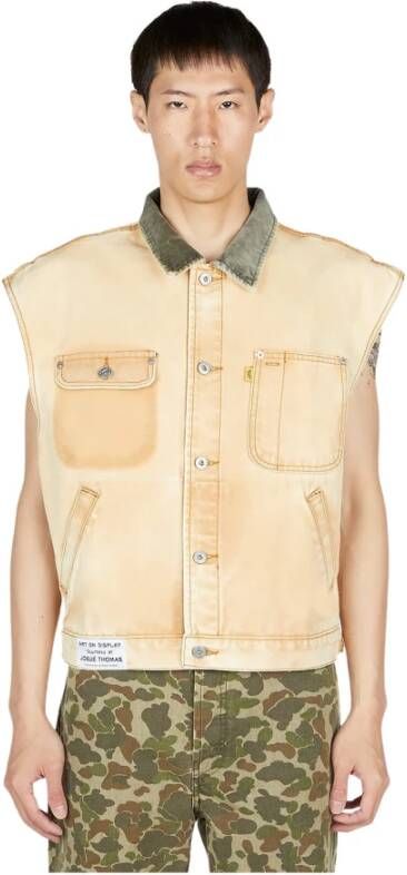 Gallery Dept. Canvas Jean Jack met Logo Patch Beige Heren