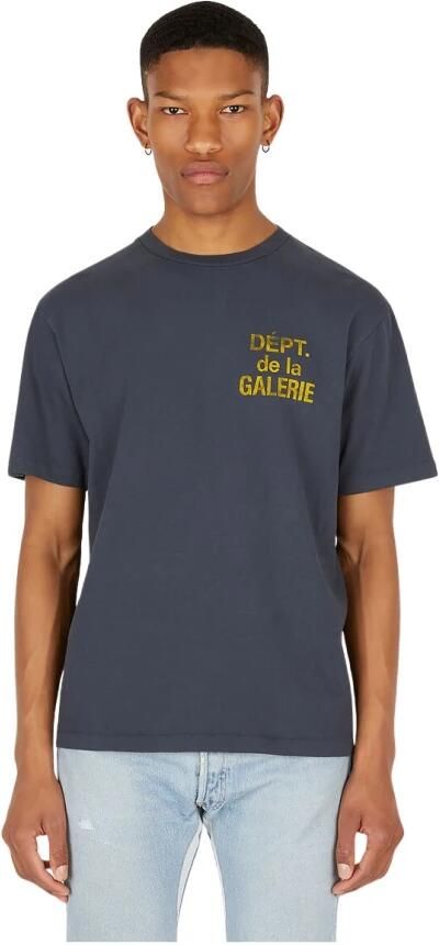 Gallery dept T-shirt Korte Mouw T-SHIRT FRENCH TEE BLACK YELLOW
