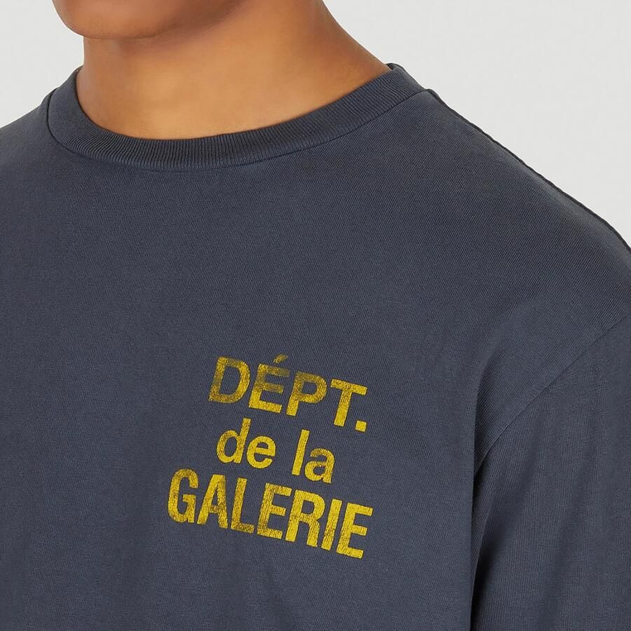 Gallery dept T-shirt Korte Mouw T-SHIRT FRENCH TEE BLACK YELLOW - Foto 2