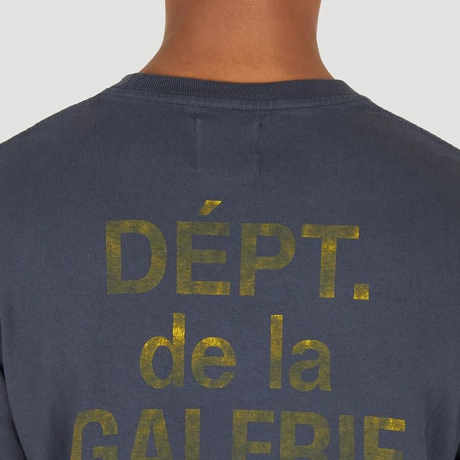 Gallery dept T-shirt Korte Mouw T-SHIRT FRENCH TEE BLACK YELLOW - Foto 3