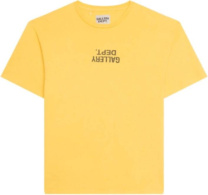 Gallery Dept. Gouden Logo T-shirt Beperkte Oplage Yellow Heren