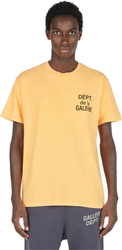 Gallery Dept. Bedrukt Logo Crewneck T-shirt Orange Heren