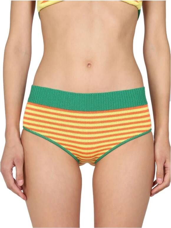 Gallo Gestreepte bikini -slip Groen Dames