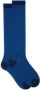 Gallo Royal Blue Windsor Stripe Cotton Socks Blue Heren - Thumbnail 1
