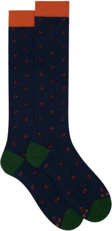 Gallo Blauwe Katoenen Sokken met Lieveheersbeestjes Motief Multicolor Heren