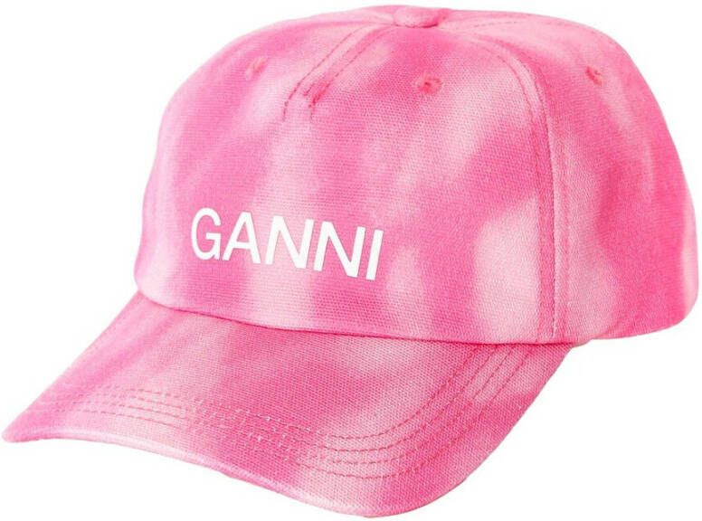 Ganni Keps Cotton Canvas Roze Dames