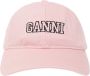 Ganni Biologisch Katoenen Logo Geborduurde Pet Roze Dames - Thumbnail 2