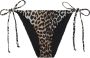 Ganni Leopard Print String Bikini Bottoms Beige Dames - Thumbnail 6