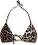 Ganni Leopard Print String Bikini Top Beige Dames - Thumbnail 2