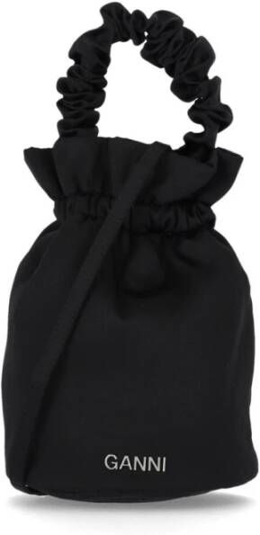 Ganni Black Bucket BAG Zwart Dames