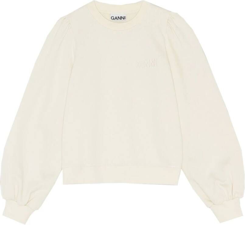 Ganni Butterfly Sweater White Dames