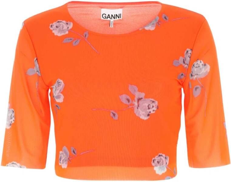 Ganni Blouse overhemd Oranje Dames