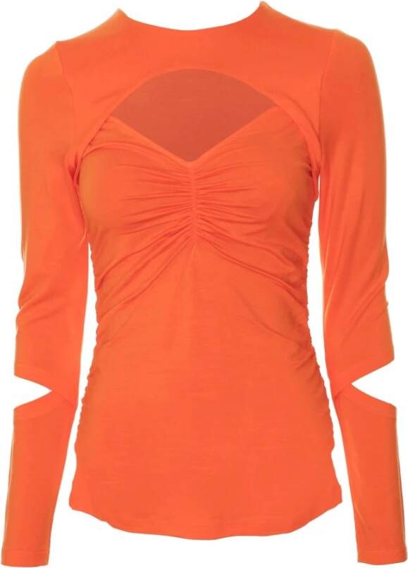 Ganni Blouse overhemd Oranje Dames
