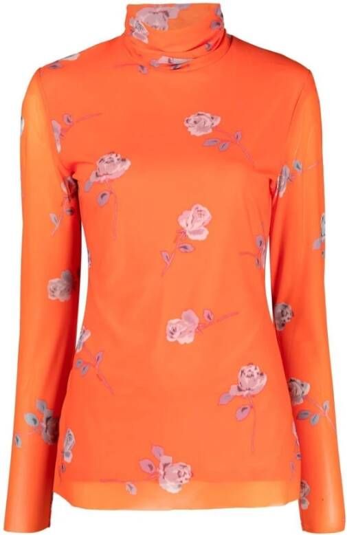 Ganni Blouse overhemd Oranje Dames