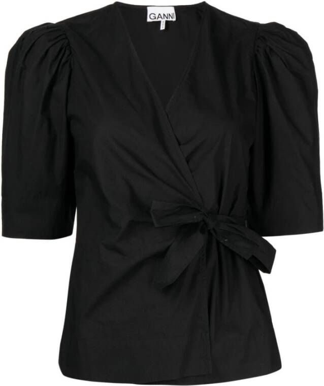 Ganni Blouse overhemd Zwart Dames