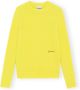 Ganni Gele Alpaca-Blend Trui Yellow Dames - Thumbnail 3