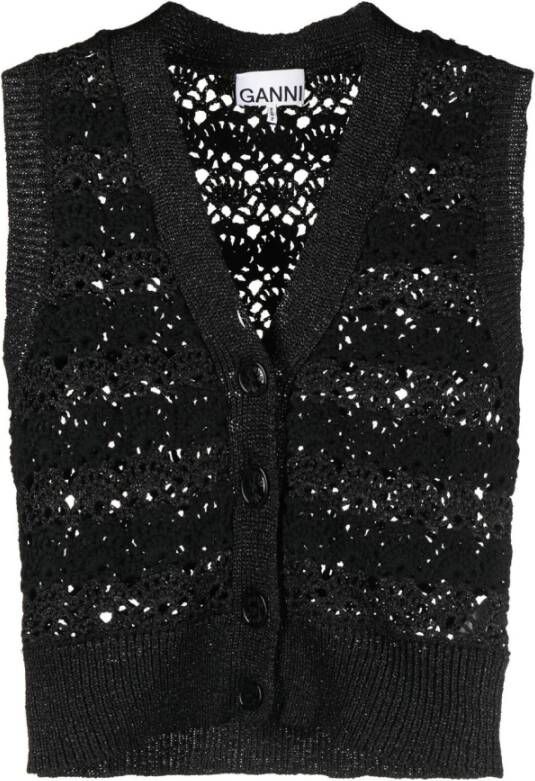 Ganni Cardigans Zwart Dames